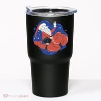 Santa Claus Riding Lobster Tumbler thumb 0