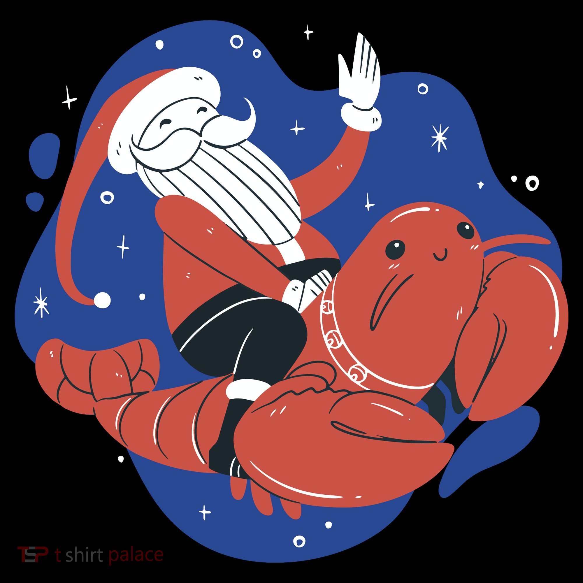 Santa Claus Riding Lobster Visor