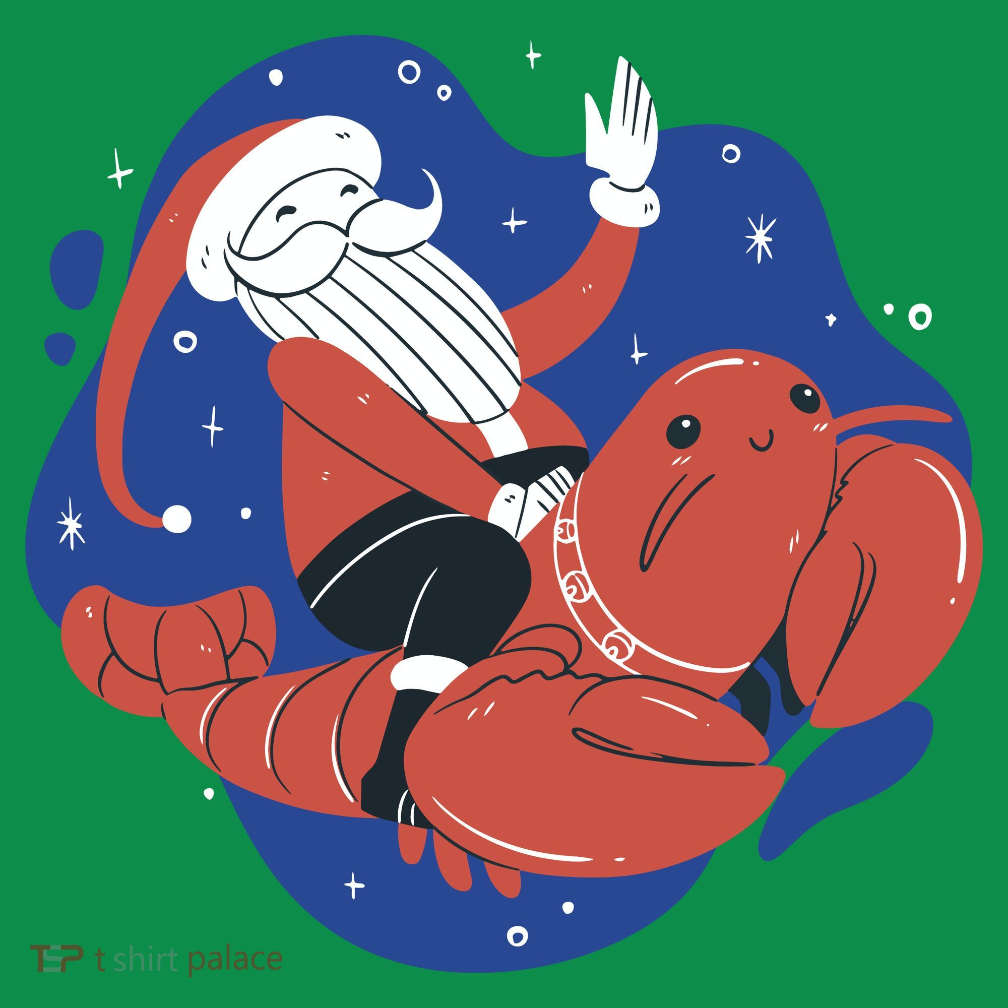 Santa Claus Riding Lobster Hoodie