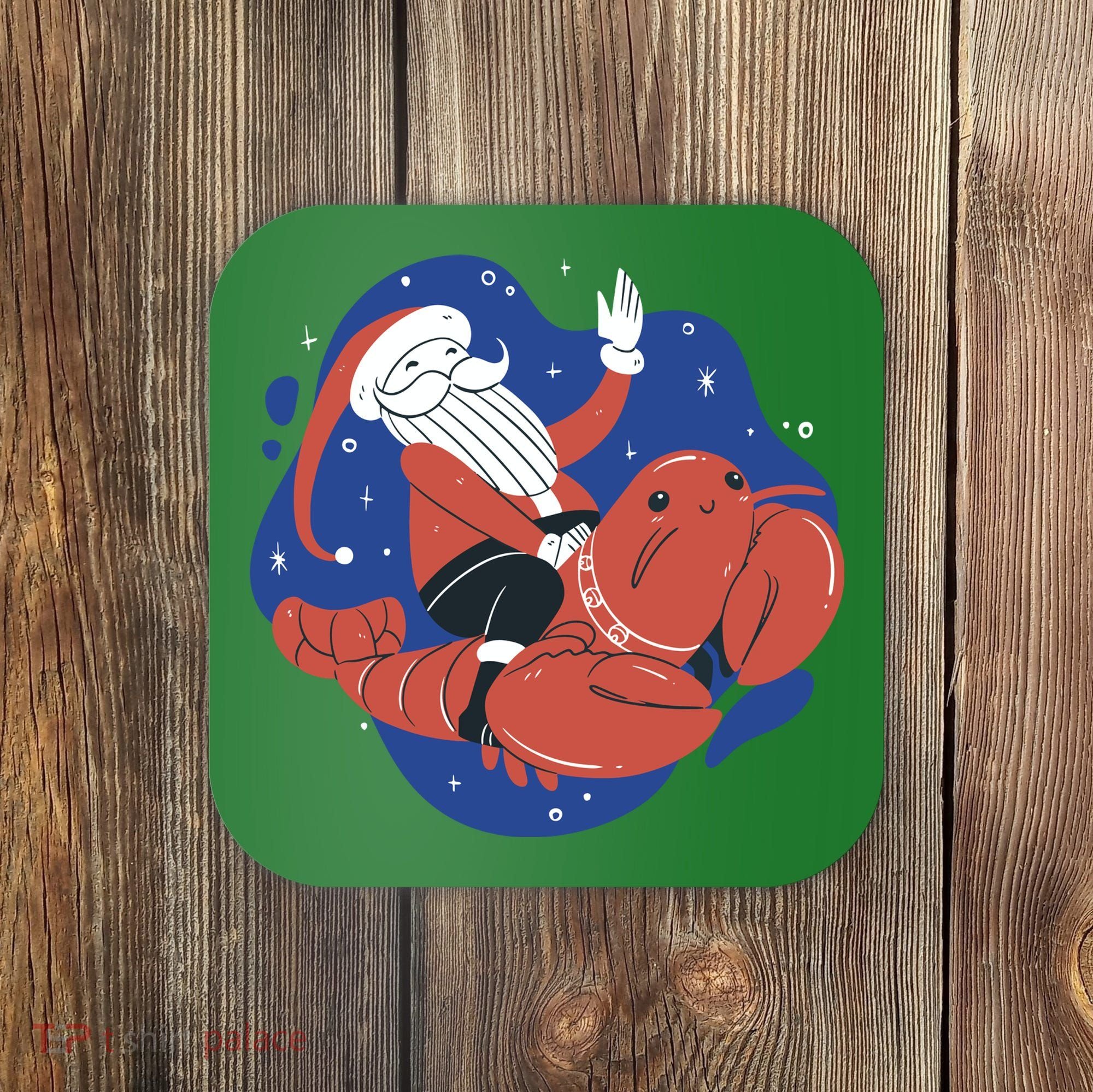 Santa Claus Riding Lobster Coaster
