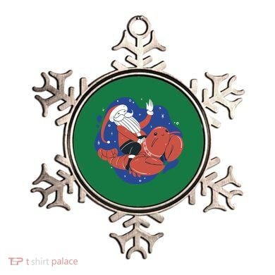Santa Claus Riding Lobster Ornament