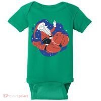 Santa Claus Riding Lobster Baby Bodysuit thumb 0