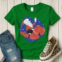 Santa Claus Riding Lobster Women's T-Shirt thumb 3