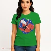 Santa Claus Riding Lobster Women's T-Shirt thumb 4