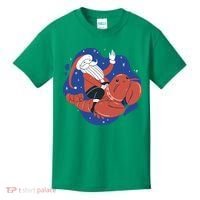 Santa Claus Riding Lobster Kids T-Shirt thumb 0