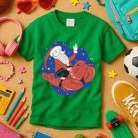 Santa Claus Riding Lobster Kids T-Shirt thumb 3