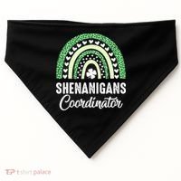 Shenanigans Coordinator Rainbow St Patricks Day Teacher Gift USA-Made Doggie Bandana thumb 0