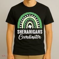 Shenanigans Coordinator Rainbow St Patricks Day Teacher Gift T-Shirt thumb 3