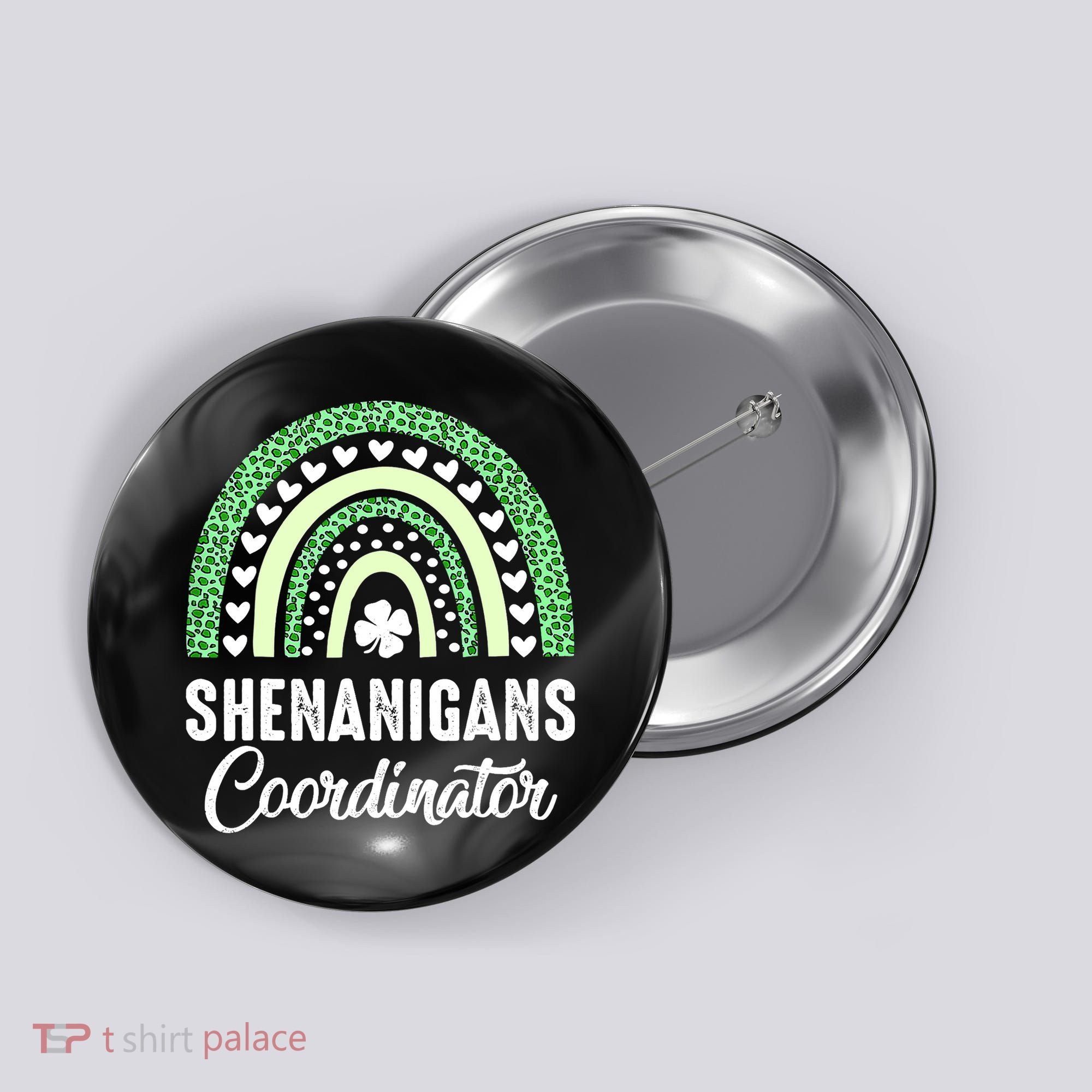 Shenanigans Coordinator Rainbow St Patricks Day Teacher Gift Button