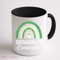 Shenanigans Coordinator Rainbow St Patricks Day Teacher Gift Coffee Mug thumb 1
