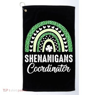 Shenanigans Coordinator Rainbow St Patricks Day Teacher Gift Golf Towel