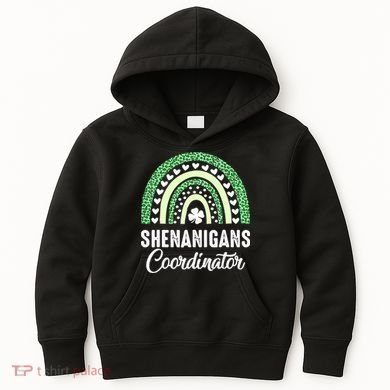 Shenanigans Coordinator Rainbow St Patricks Day Teacher Gift Kids Hoodie