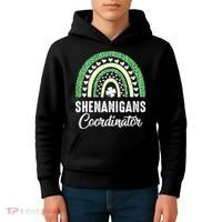 Shenanigans Coordinator Rainbow St Patricks Day Teacher Gift Kids Hoodie thumb 4