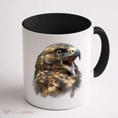 Screaming Hawk Wildlife Coffee Mug back