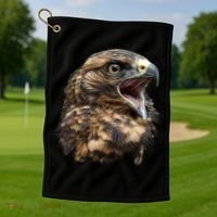 Screaming Hawk Wildlife Golf Towel thumb 1