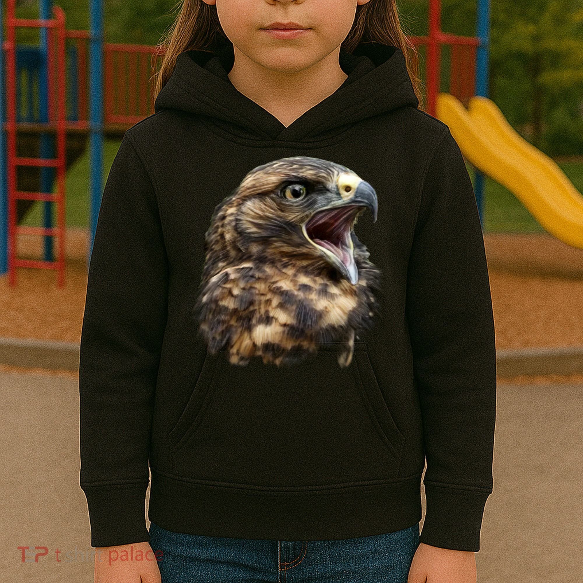 Screaming Hawk Wildlife Kids Hoodie