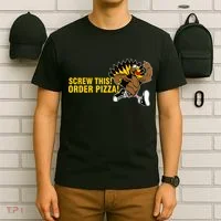Screw This Order Pizza Turkey Running T-Shirt thumb 6