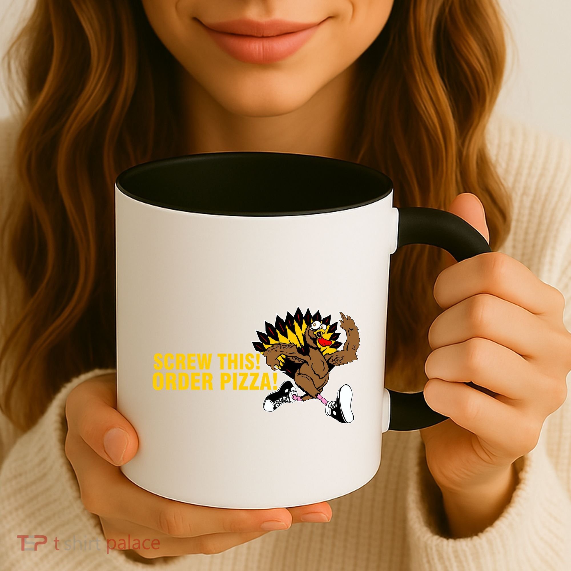 Screw This Order Pizza Turkey Running Coffee Mug