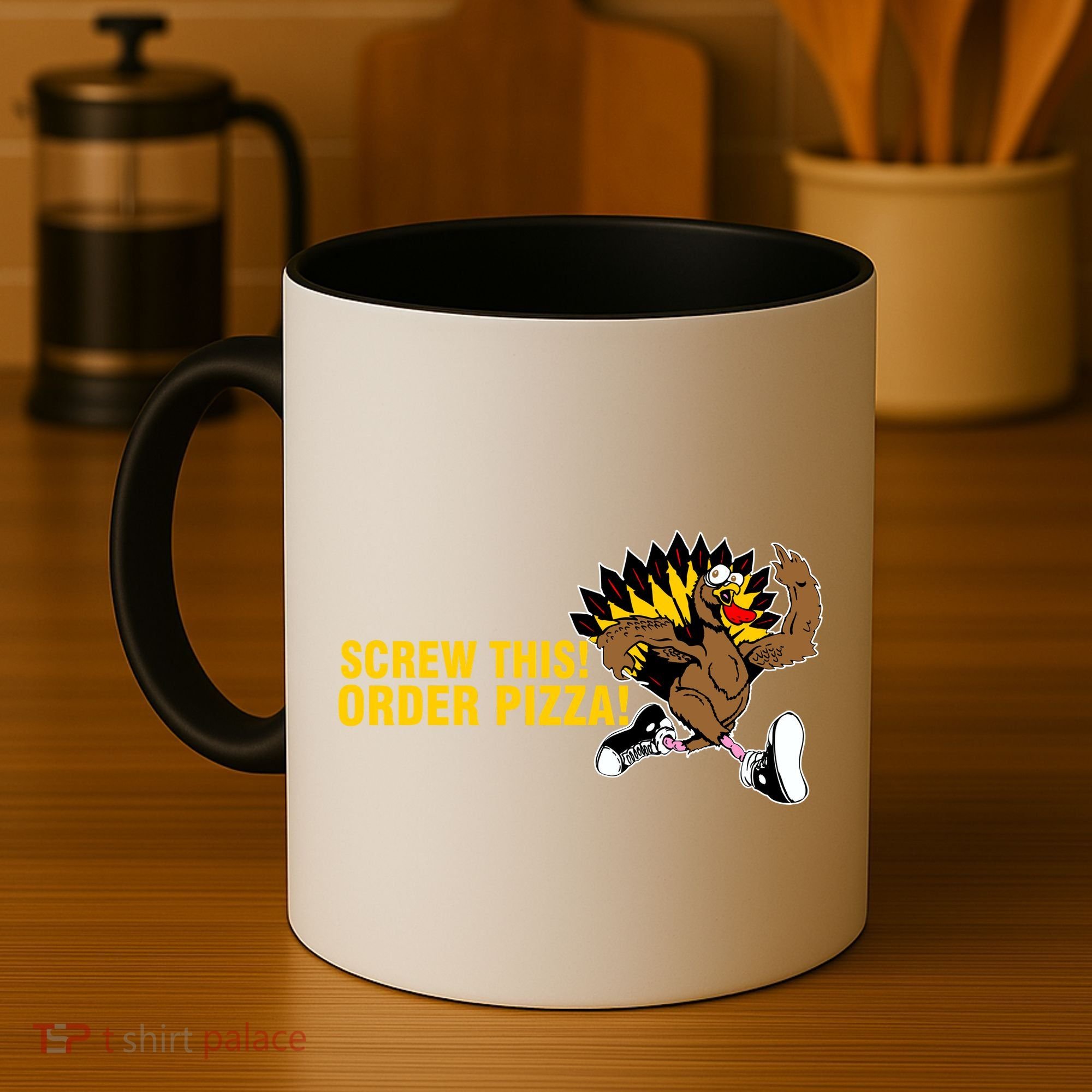 Screw This Order Pizza Turkey Running Coffee Mug