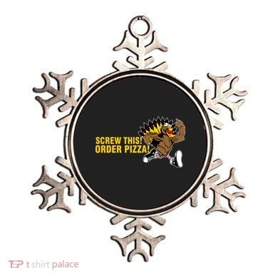 Screw This Order Pizza Turkey Running Ornament