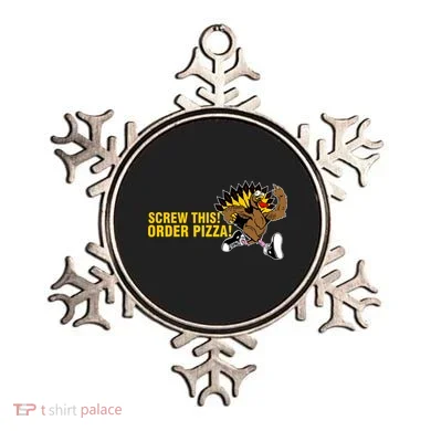 Screw This Order Pizza Turkey Running Ornament