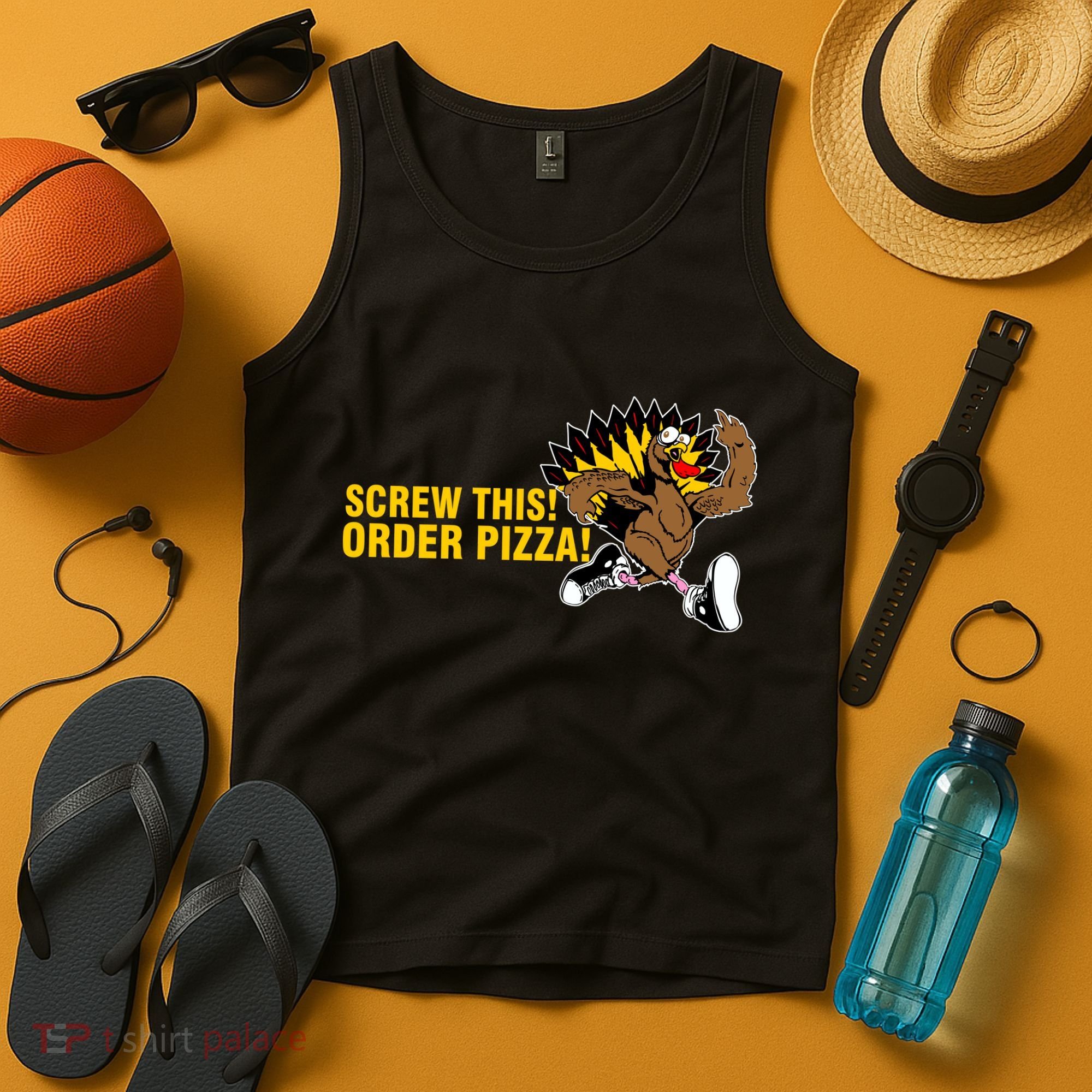 Screw This Order Pizza Turkey Running Tank Top