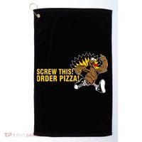 Screw This Order Pizza Turkey Running Golf Towel thumb 0