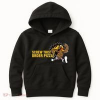 Screw This Order Pizza Turkey Running Kids Hoodie thumb 0