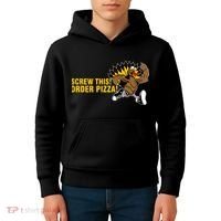 Screw This Order Pizza Turkey Running Kids Hoodie thumb 4