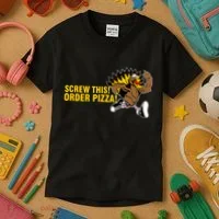 Screw This Order Pizza Turkey Running Kids T-Shirt thumb 3