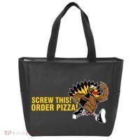 Screw This Order Pizza Turkey Running Tote Bag thumb 0