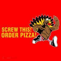 Screw This Order Pizza Turkey Running Santa Hat thumb 1