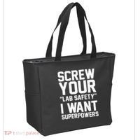 Screw Your Lab Safety I Want Superpowers Tote Bag thumb 2