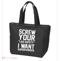 Screw Your Lab Safety I Want Superpowers Tote Bag thumb 3
