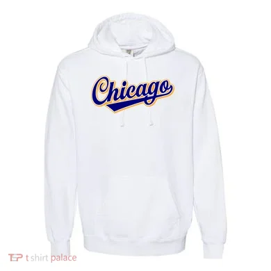 Script Chicago Logo Comfort Colors Garment-Dyed Hooded Sweatshirt