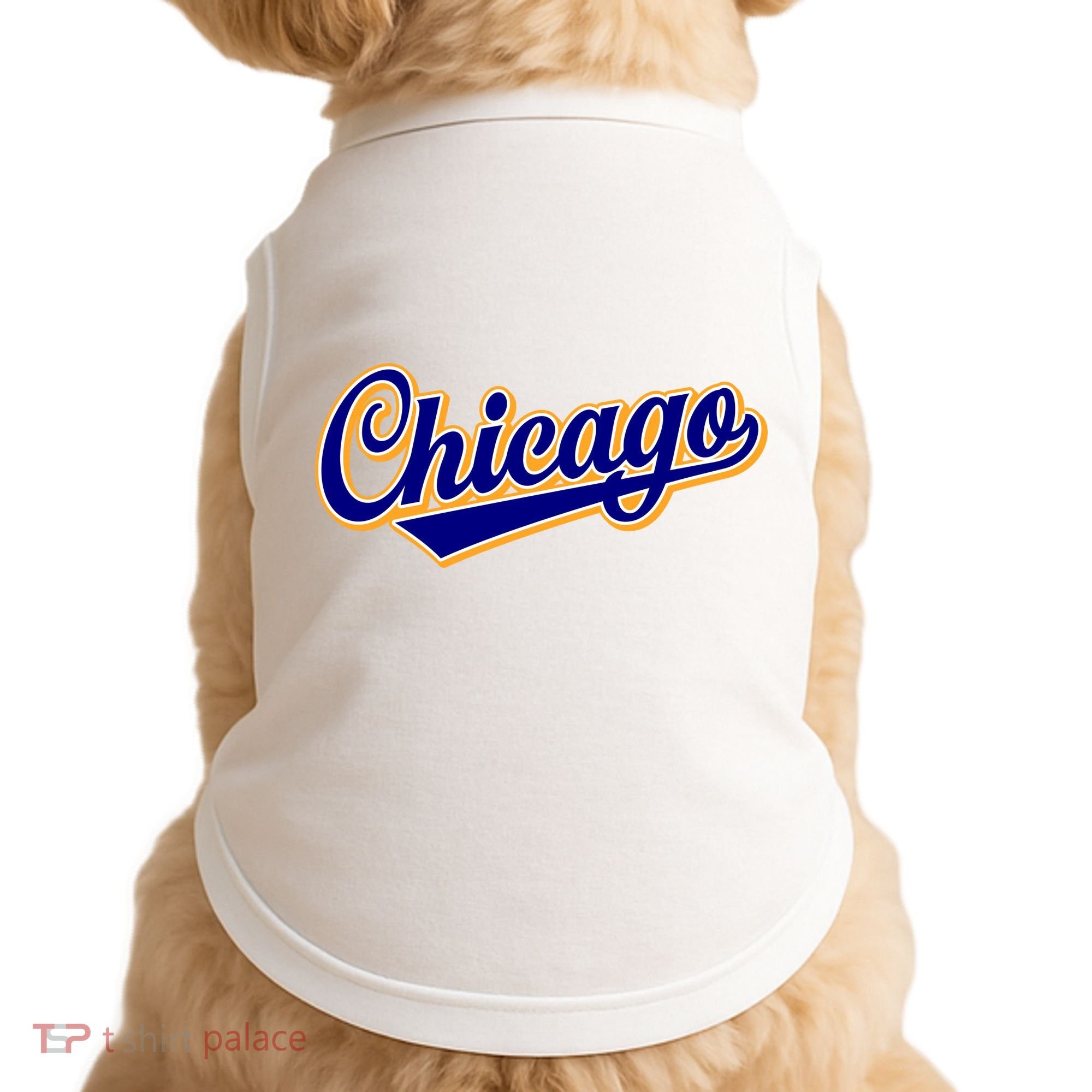 Script Chicago Logo Doggie Tank