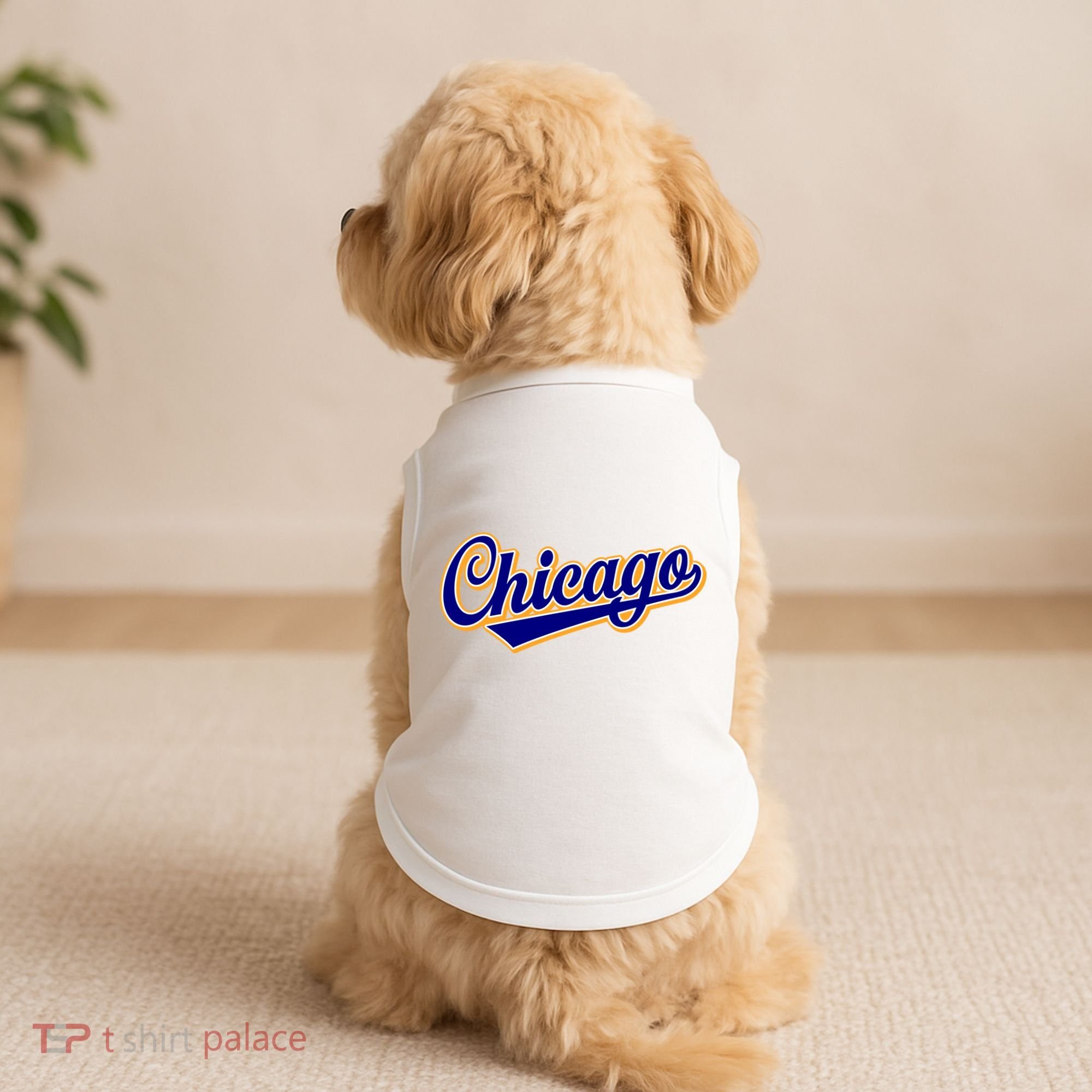 Script Chicago Logo Doggie Tank