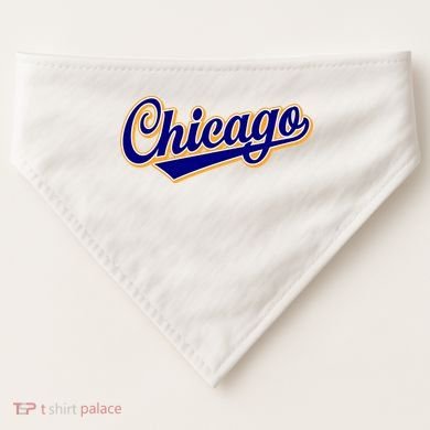 Script Chicago Logo USA-Made Doggie Bandana