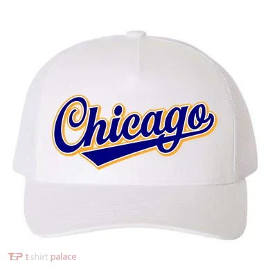 Script Chicago Logo Yupoong Adult 5-Panel Trucker Hat