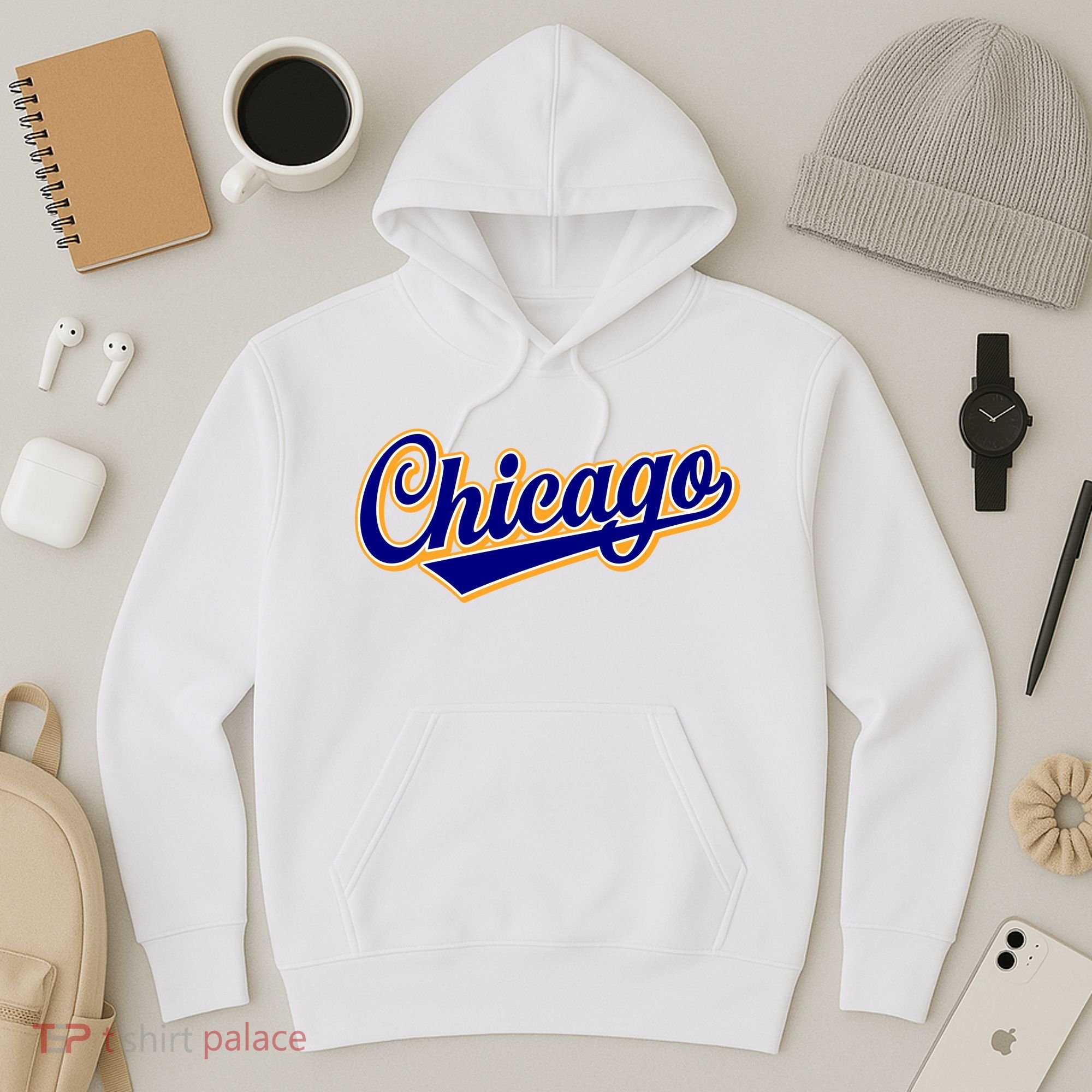 Script Chicago Logo Hoodie