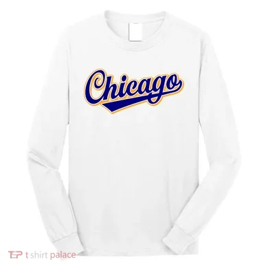 Script Chicago Logo Long Sleeve Shirt