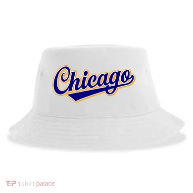 Script Chicago Logo Sustainable Bucket Hat