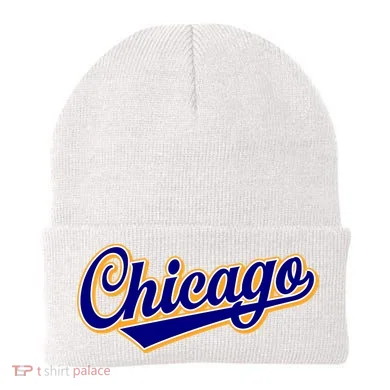 Script Chicago Logo Beanie