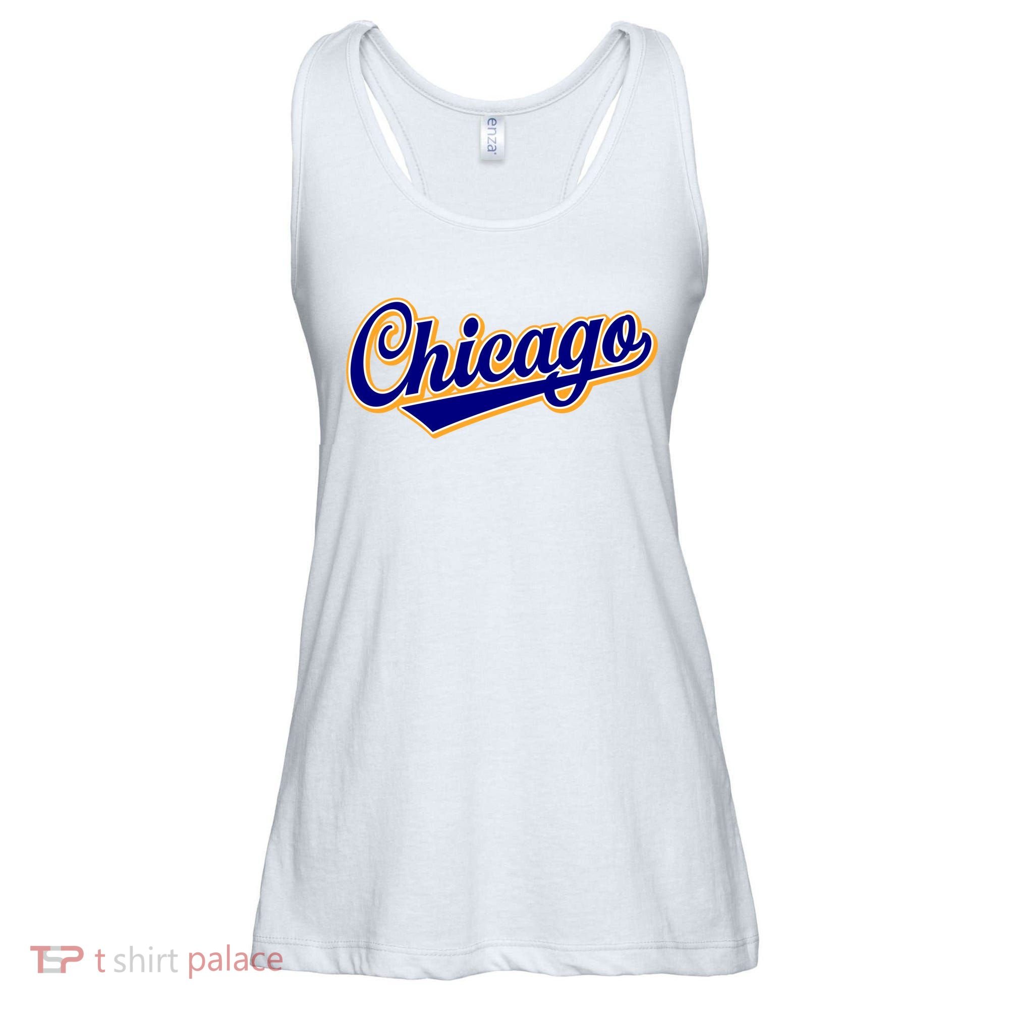 Script Chicago Logo Ladies Essential Flowy Tank