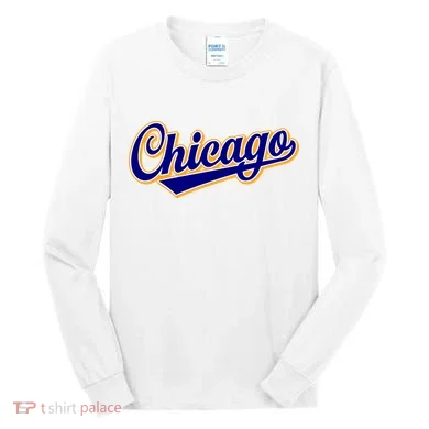 Script Chicago Logo Tall Long Sleeve Shirt
