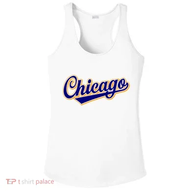 Script Chicago Logo Ladies PosiCharge Competitor Racerback Tank