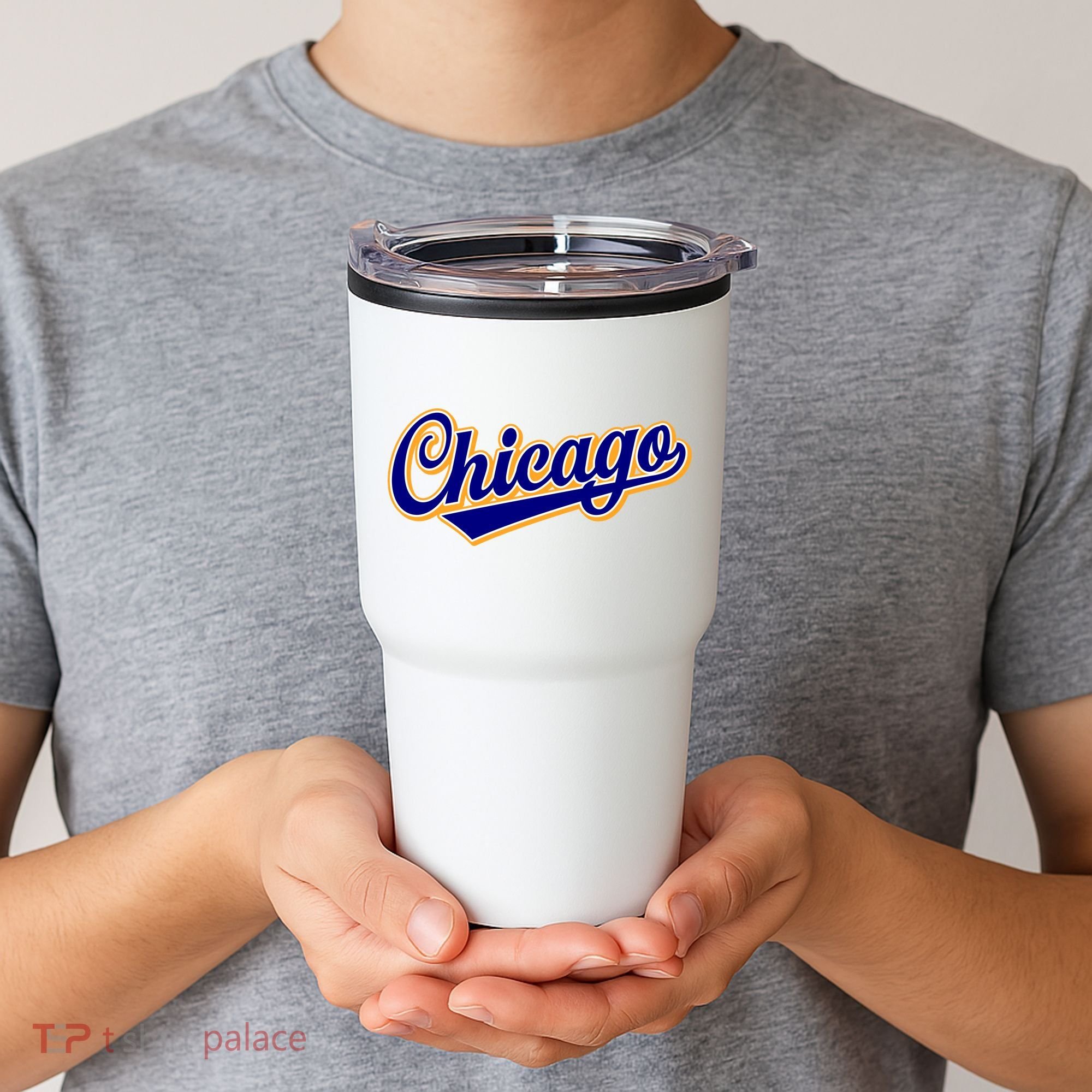 Script Chicago Logo Tumbler