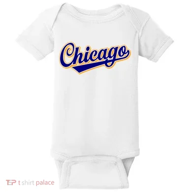 Script Chicago Logo Baby Bodysuit