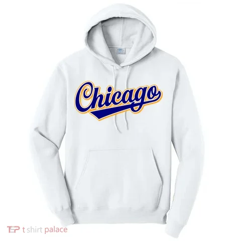 Script Chicago Logo Tall Hoodie in the selected color