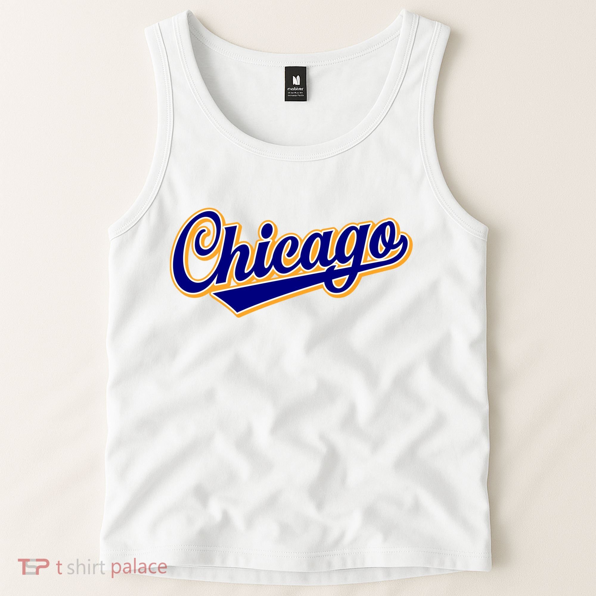 Script Chicago Logo Tank Top